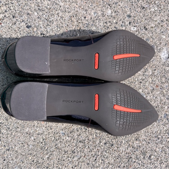 Rockport patent leather cherry red ombré pointy toe square heel pumps 9.5 Wide - Picture 2 of 5